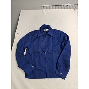 Vtg Riverside Jacket Men Med  Vlue Mechanics Polyester‎ Union USA Made